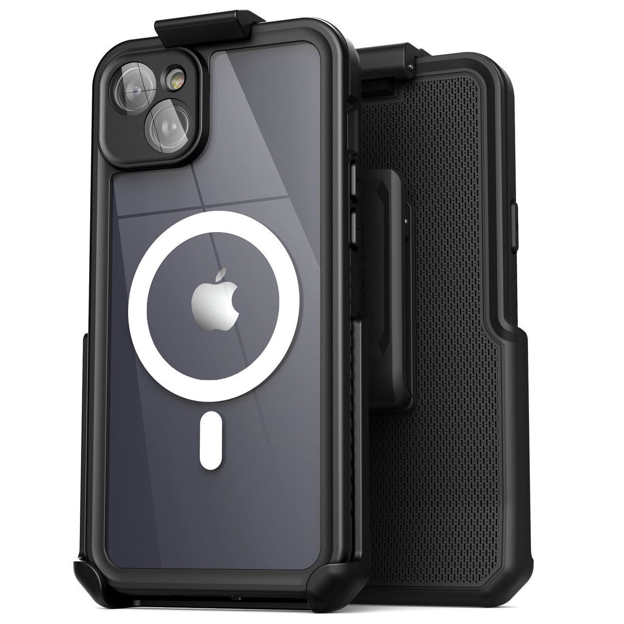 Encased Waterproof Case iPhone 14 Plus with Belt Clip Holster - Black