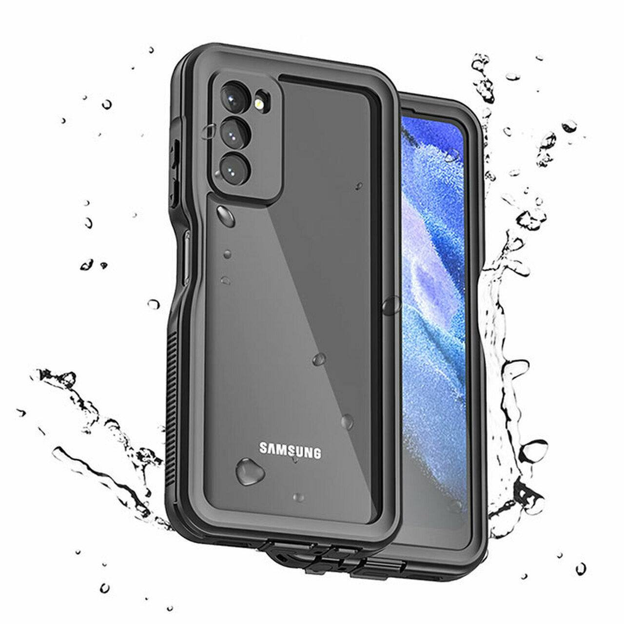 Krakatoo Classic Waterproof Case Samsung Galaxy A02s - Black/Clear