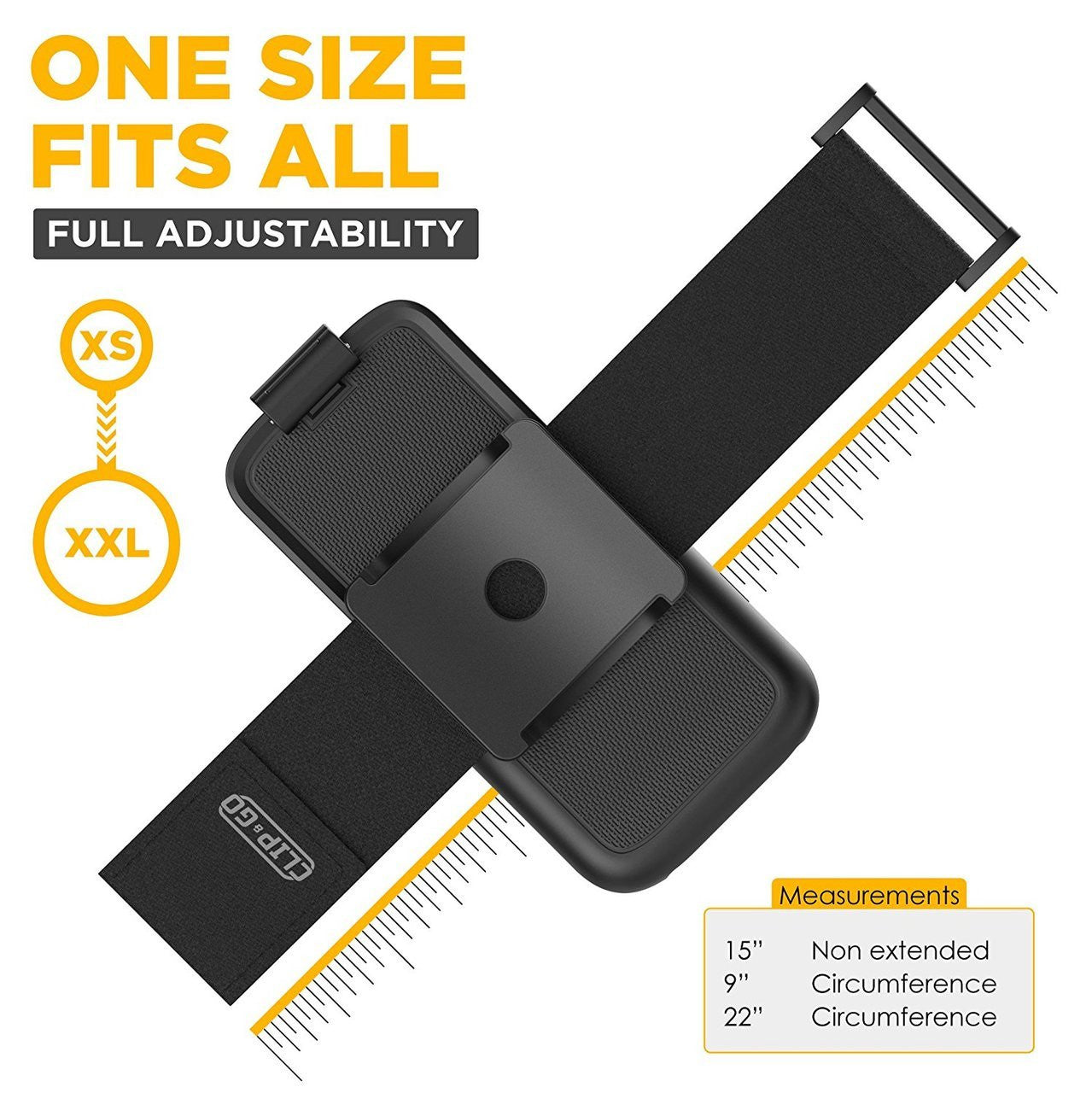 Encased LifeProof Armband for Lifeproof FRE iPhone X/Xs (case not included) - Fully Adjustable Lightweight Gym Sports Band, Fits all arm sizes XS-XXL