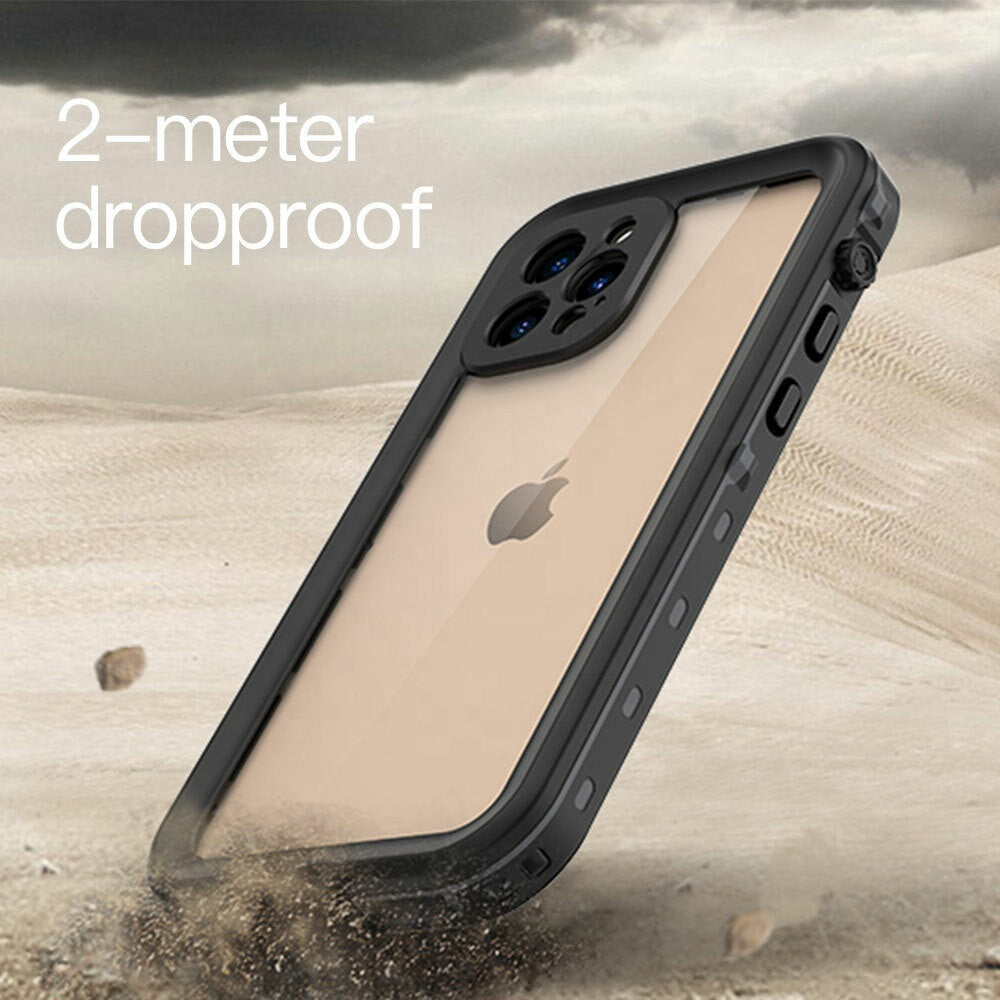 Krakatoo Dot WaterProof Case iPhone 12 Pro - Black/Clear