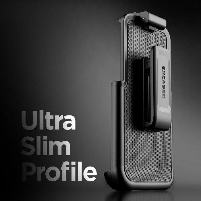 Encased Titan Waterproof Case iPhone 17 Air with Belt Clip Holster - Black/Clear