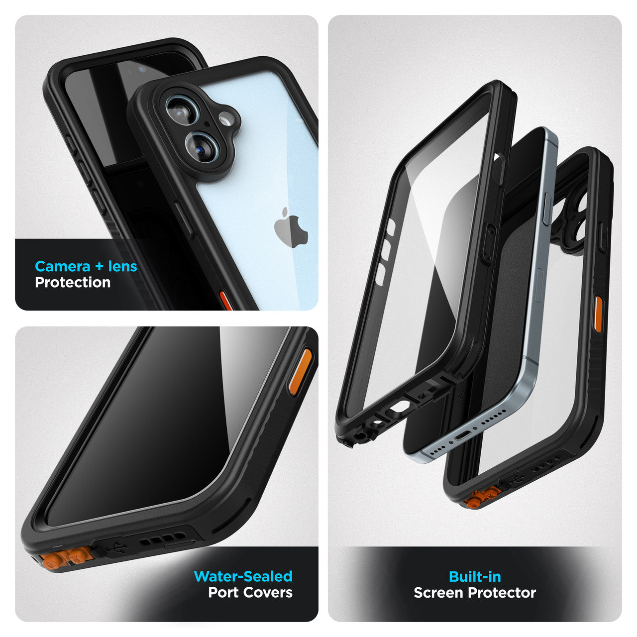 Encased Waterproof Case iPhone 16 - Clear