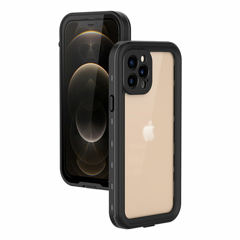 Krakatoo Dot WaterProof Case iPhone 12 Pro Max - Black/Clear