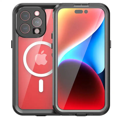 Krakatoo Dot WaterProof Case iPhone 15 Pro Max - Black/Clear