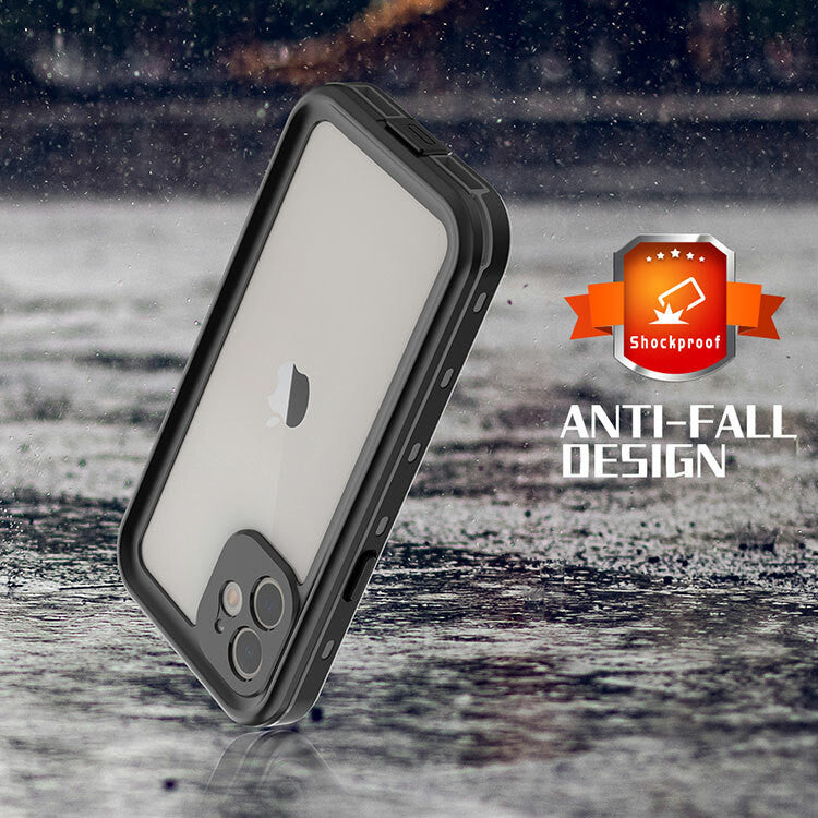 Krakatoo Dot WaterProof Case iPhone 12 - Black/Clear