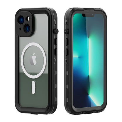 Krakatoo Dot WaterProof Case iPhone 14 Plus - Black/Clear