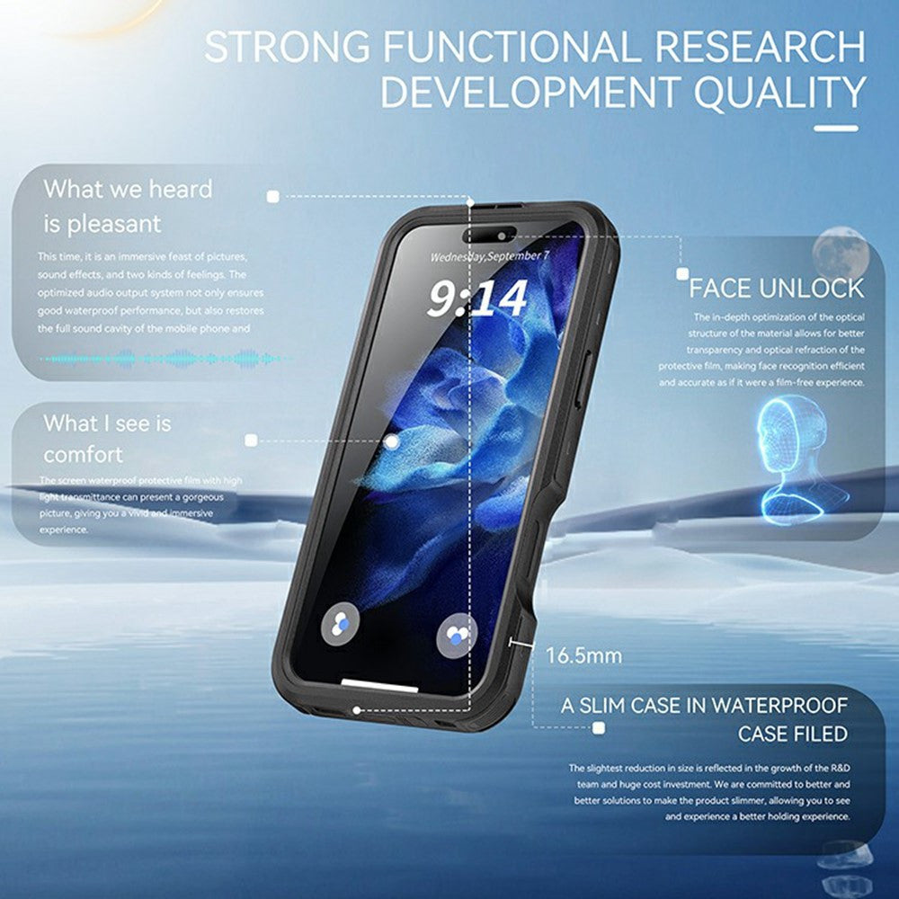 Krakatoo D-UP Waterproof Case iPhone 16 Pro Max - Black