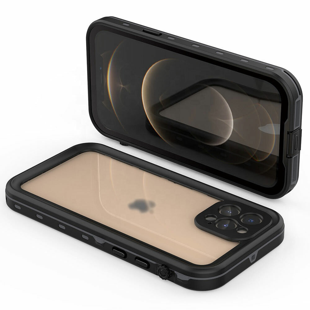 Krakatoo Dot WaterProof Case iPhone 12 Pro - Black/Clear