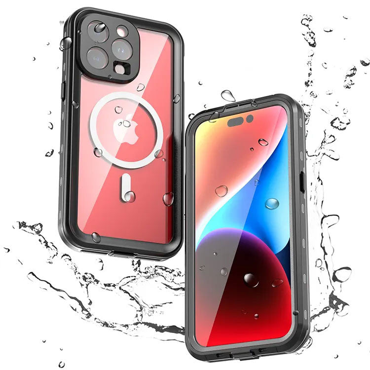 Krakatoo Dot WaterProof Case iPhone 15 Pro Max - Black/Clear