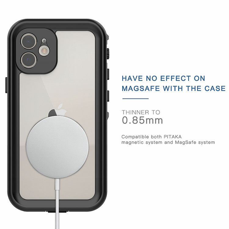 Krakatoo Dot WaterProof Case iPhone 12 - Black/Clear
