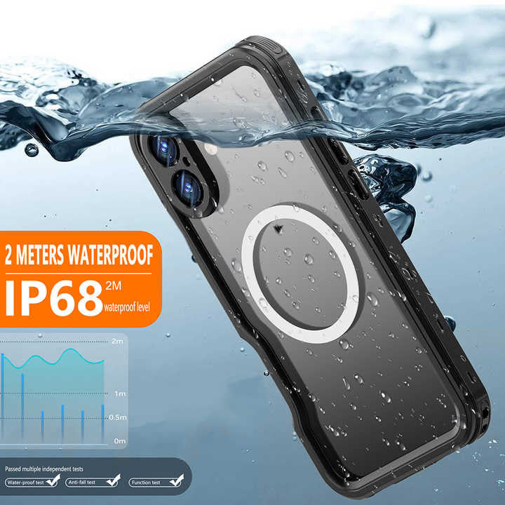 Krakatoo D-UP Waterproof Case iPhone 16 Plus - Black