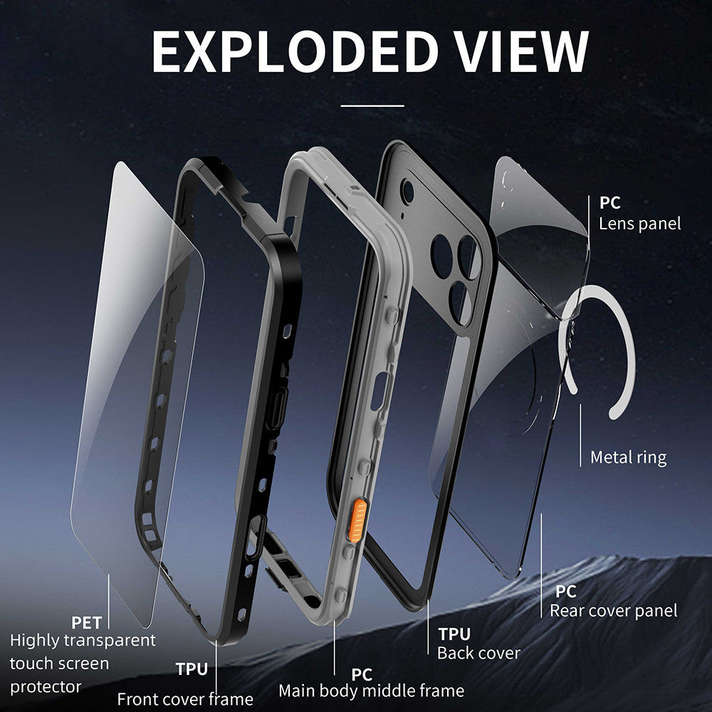 Krakatoo Dot WaterProof Case iPhone 17 Pro Max - Black