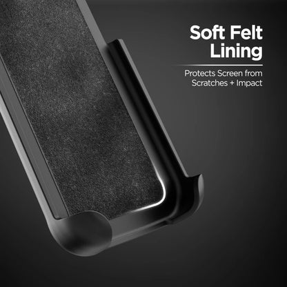 Encased Titan Waterproof Case iPhone 17 Pro Max with Belt Clip Holster - Black/Clear