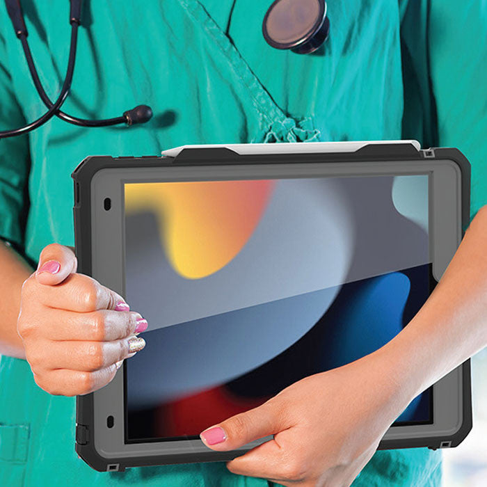 Flexii Gravity Shell Box Waterproof Case iPad 10.2" 7th/8th/9th Gen - Black/Clear
