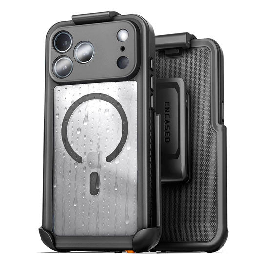 Encased Titan Waterproof with Belt Clip Holster Case iPhone 18 Pro - Clear